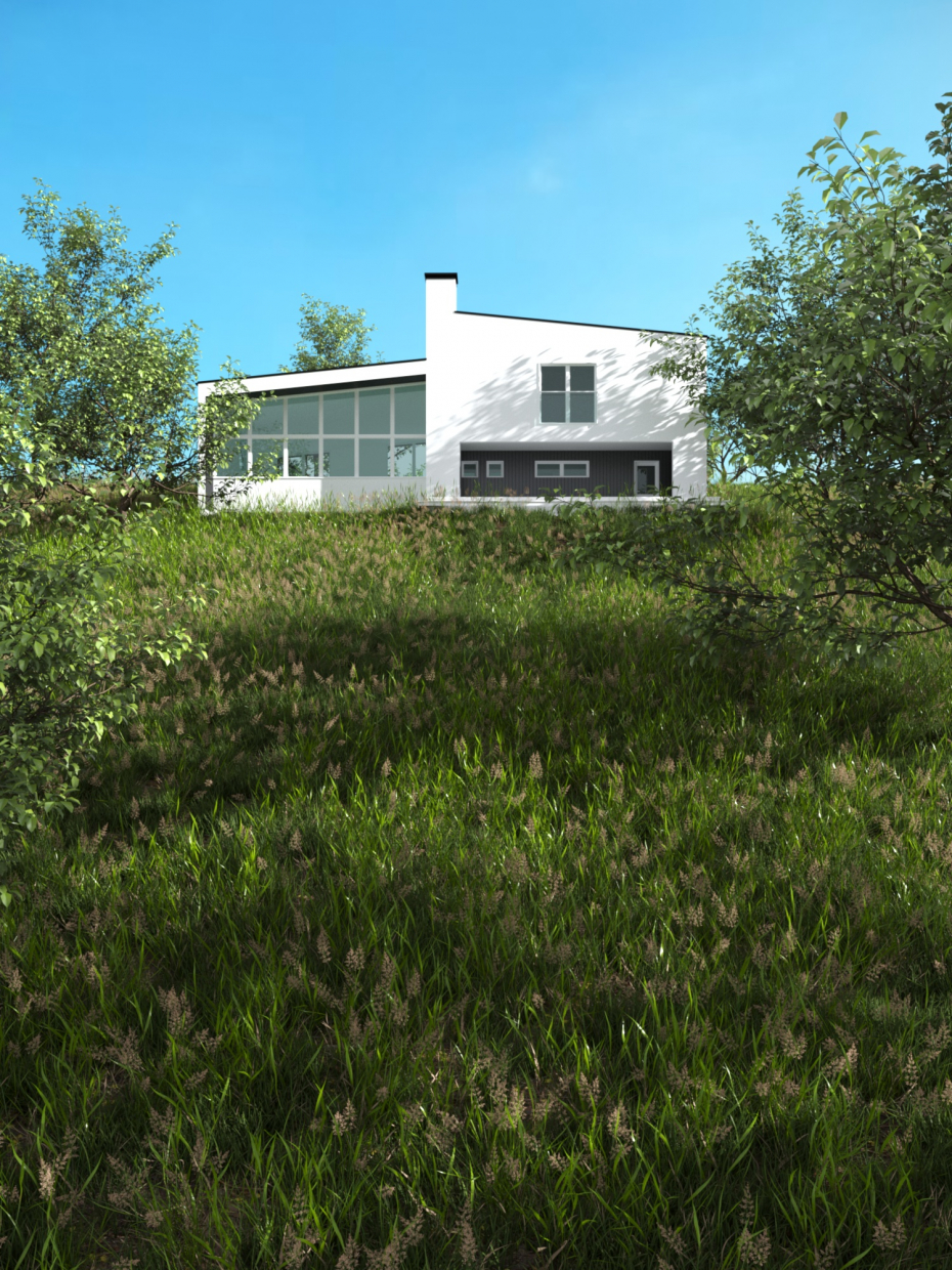 Grande casa in 3d max corona render immagine