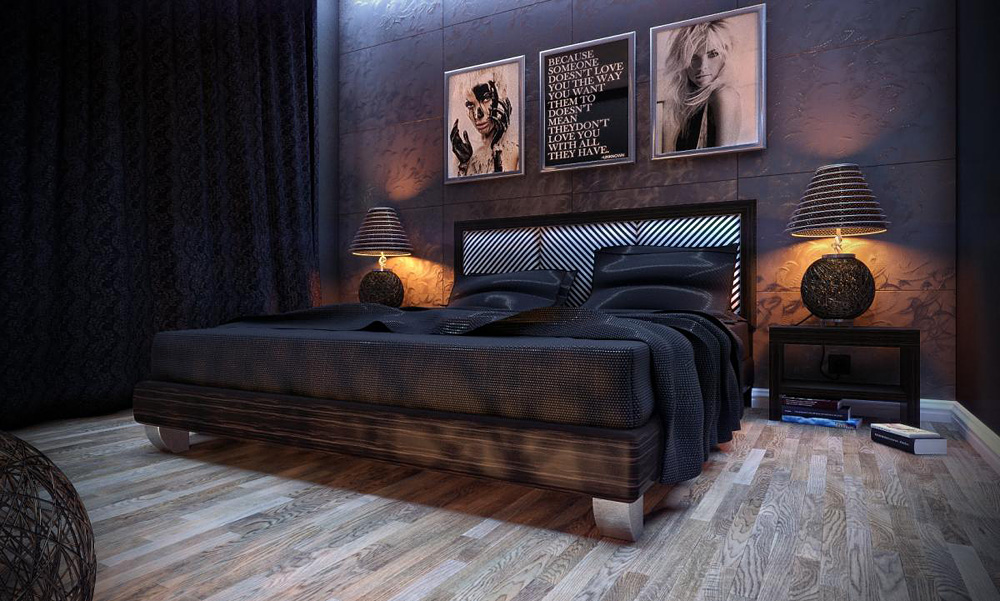 Bedroom in 3d max corona render image