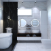 Design del bagno in due versioni