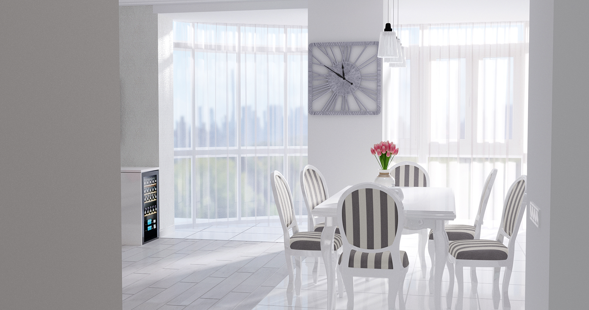 Sala cozinha "Ternura" em 3d max vray 3.0 imagem