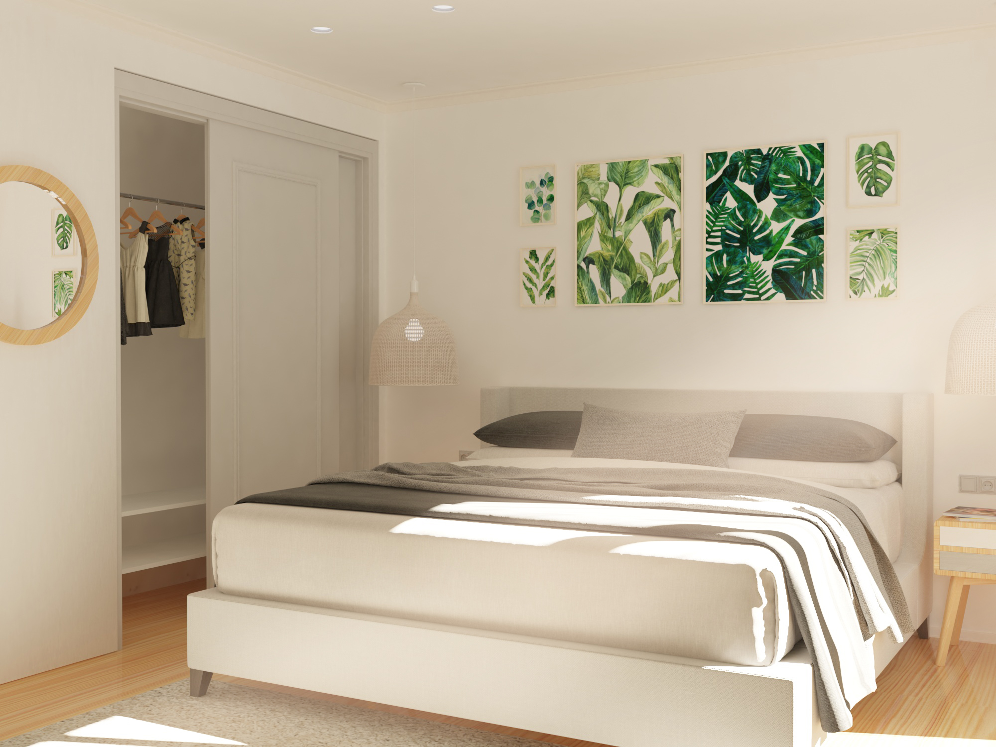 Bedroom Interior in 3d max vray 3.0 image