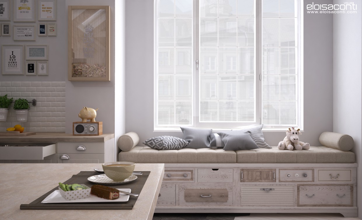 imagen de Cocina de IKEA: desayuno en Cinema 4d vray