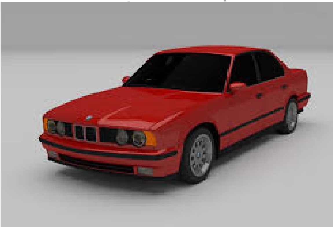 BMW E34 in Blender cycles render image