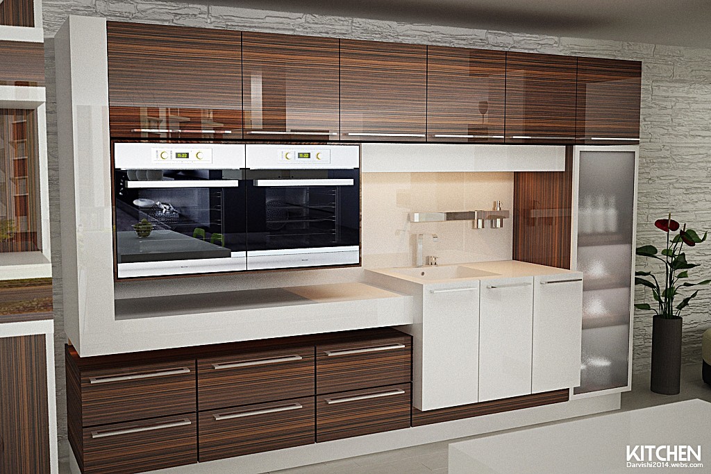 Kitchen in 3d max vray image