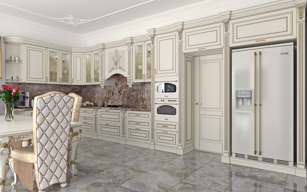 Kitchen-Beautiful house in SolidWorks vray 3.0 image