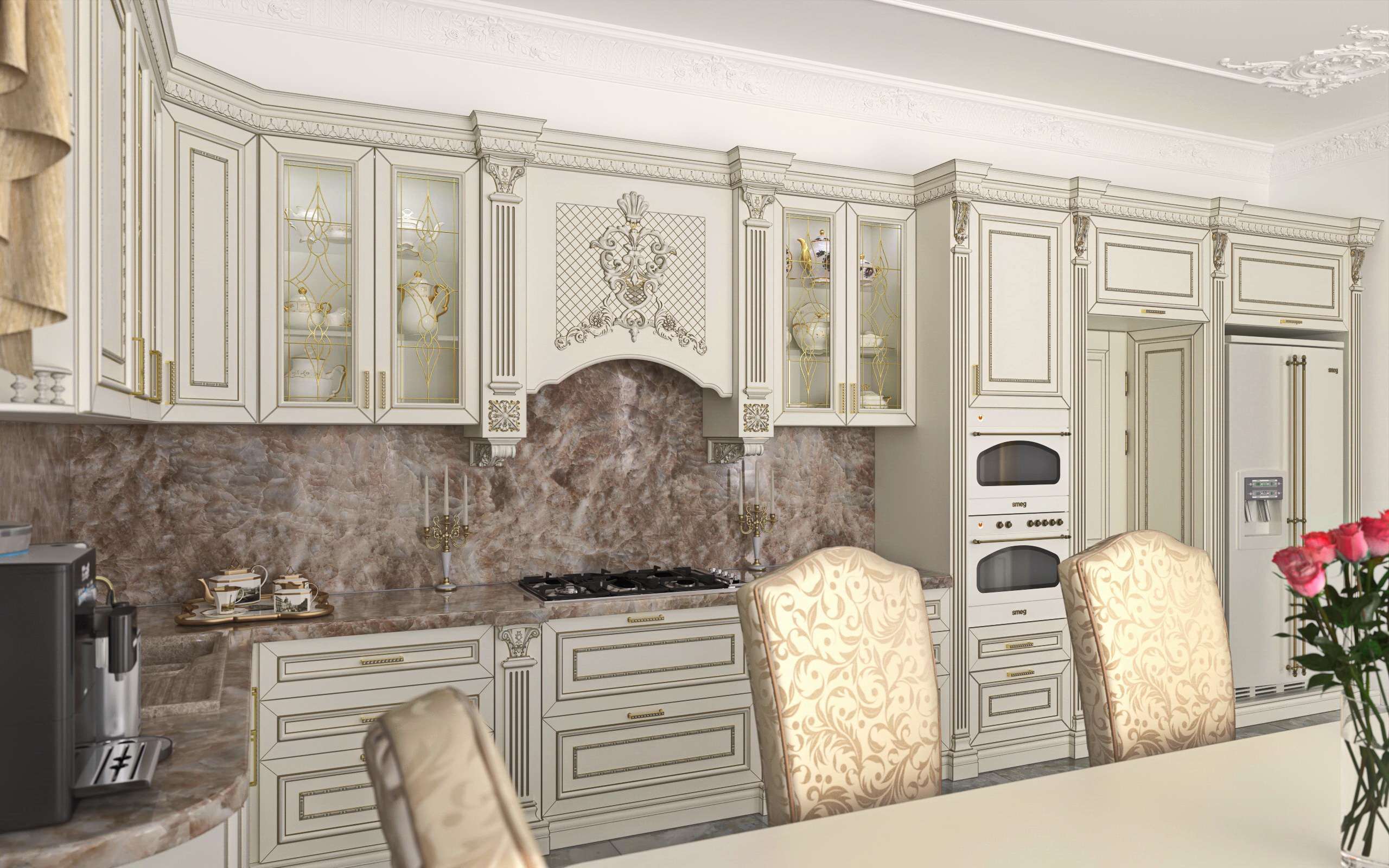 Kitchen-Beautiful house in SolidWorks vray 3.0 image