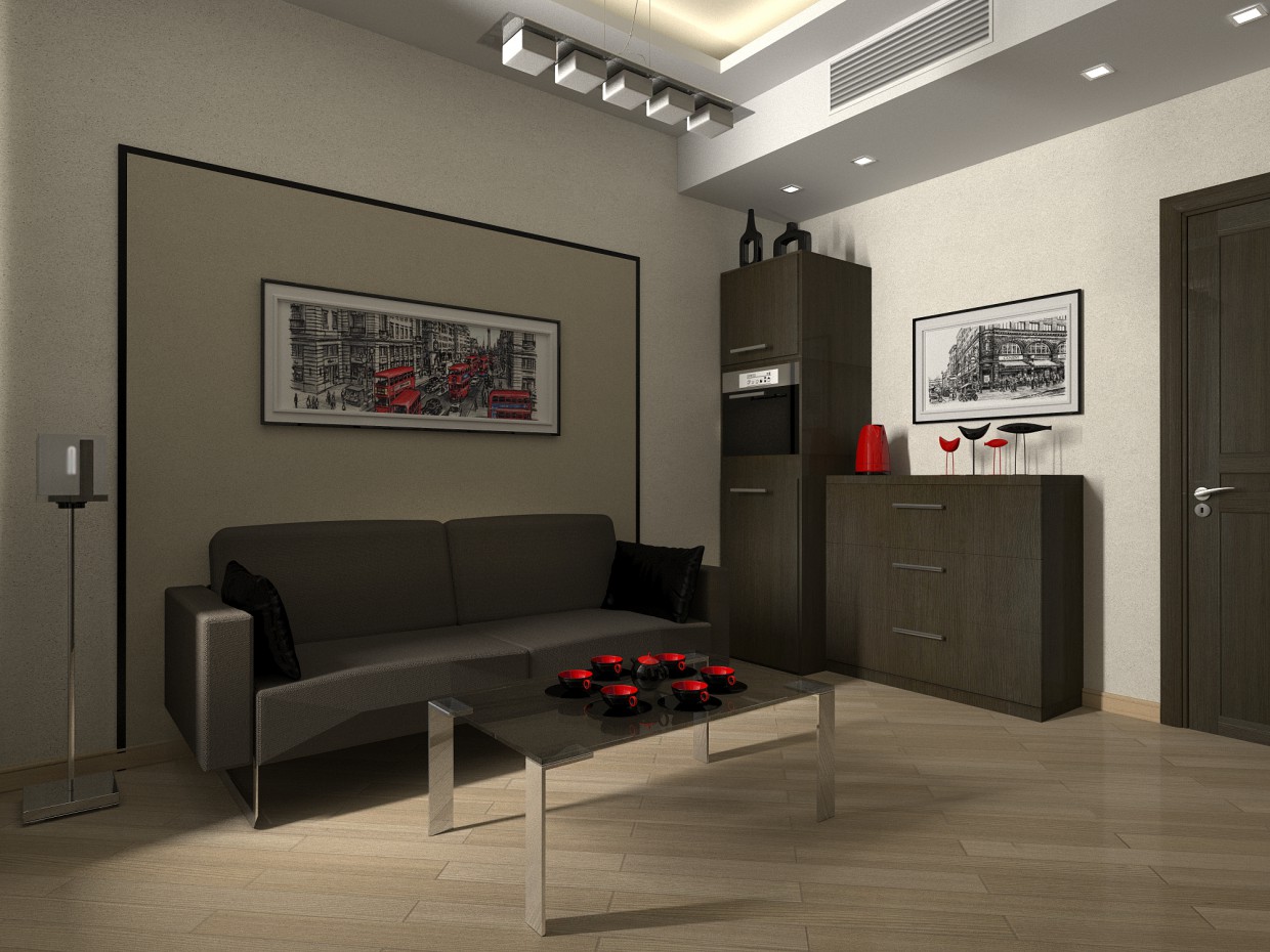 imagen de Sala de recreo en la oficina del director en 3d max vray