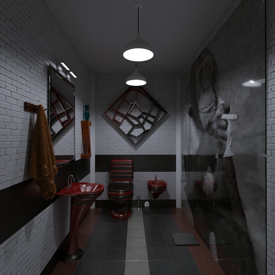 restroom в Blender cycles render зображення