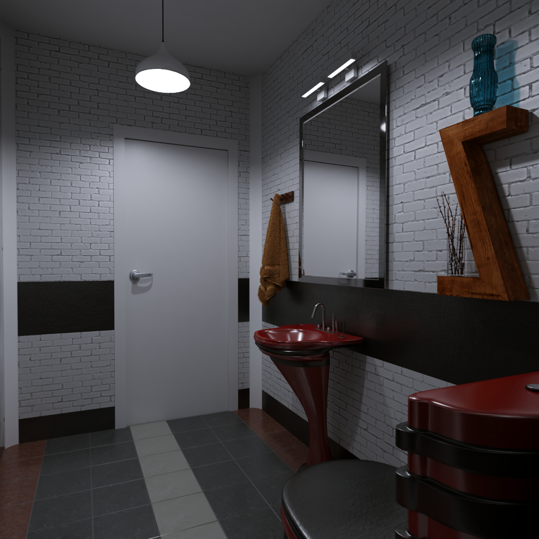 toilettes dans Blender cycles render image