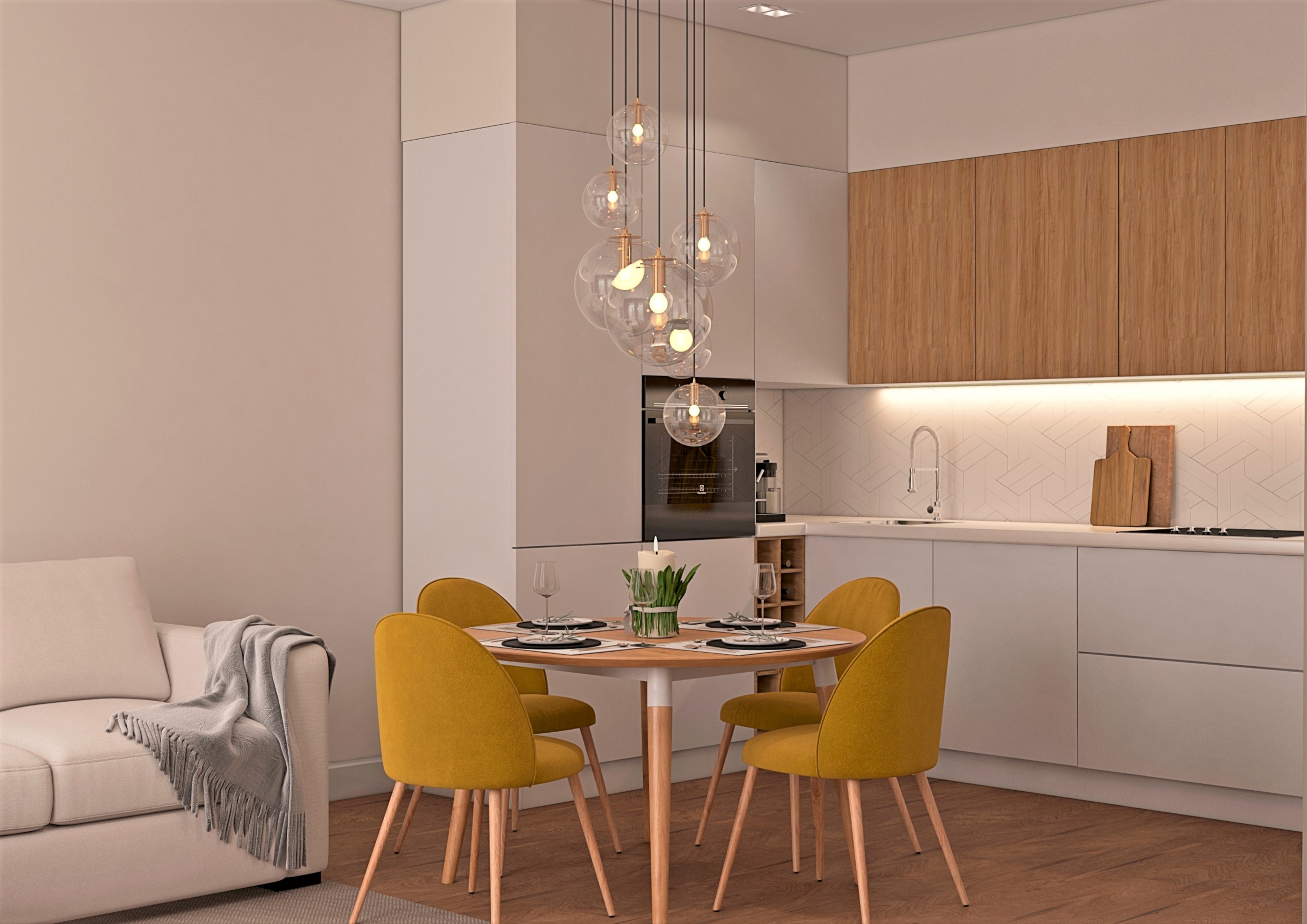 imagen de Pasillo de la cocina en 3d max vray 3.0