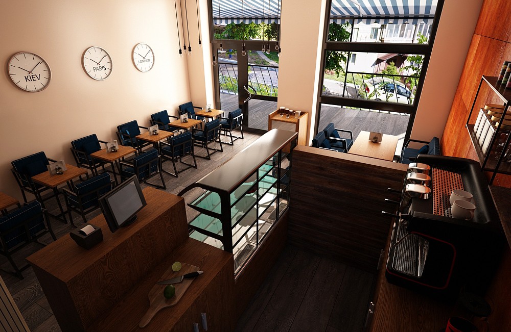 café dans 3d max vray 3.0 image