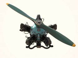 Moteur d'avion M-11 modèle 3D