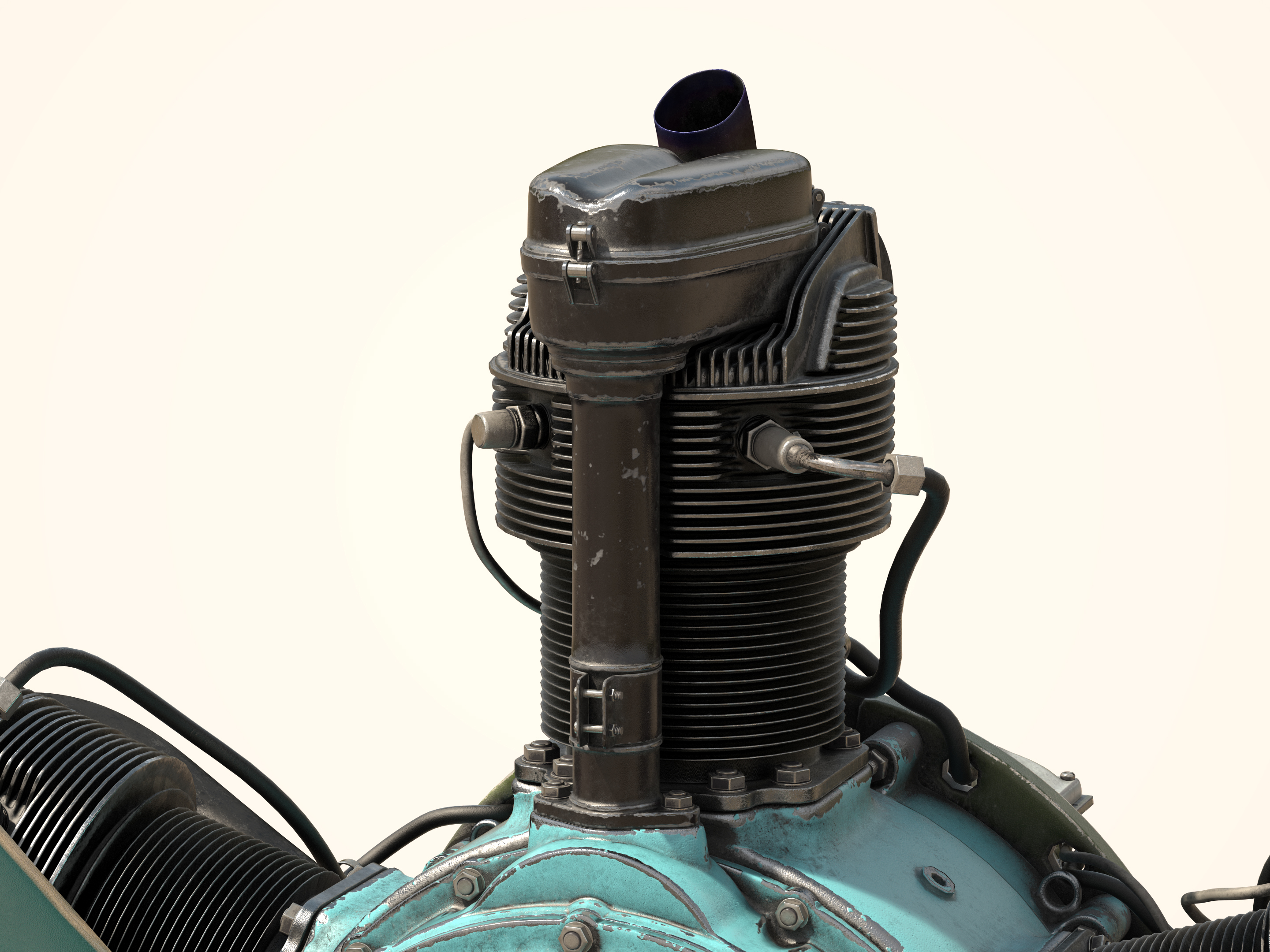 Moteur d'avion M-11 modèle 3D dans 3d max vray 2.5 image