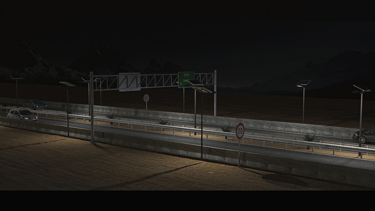 strada in 3d max mental ray immagine