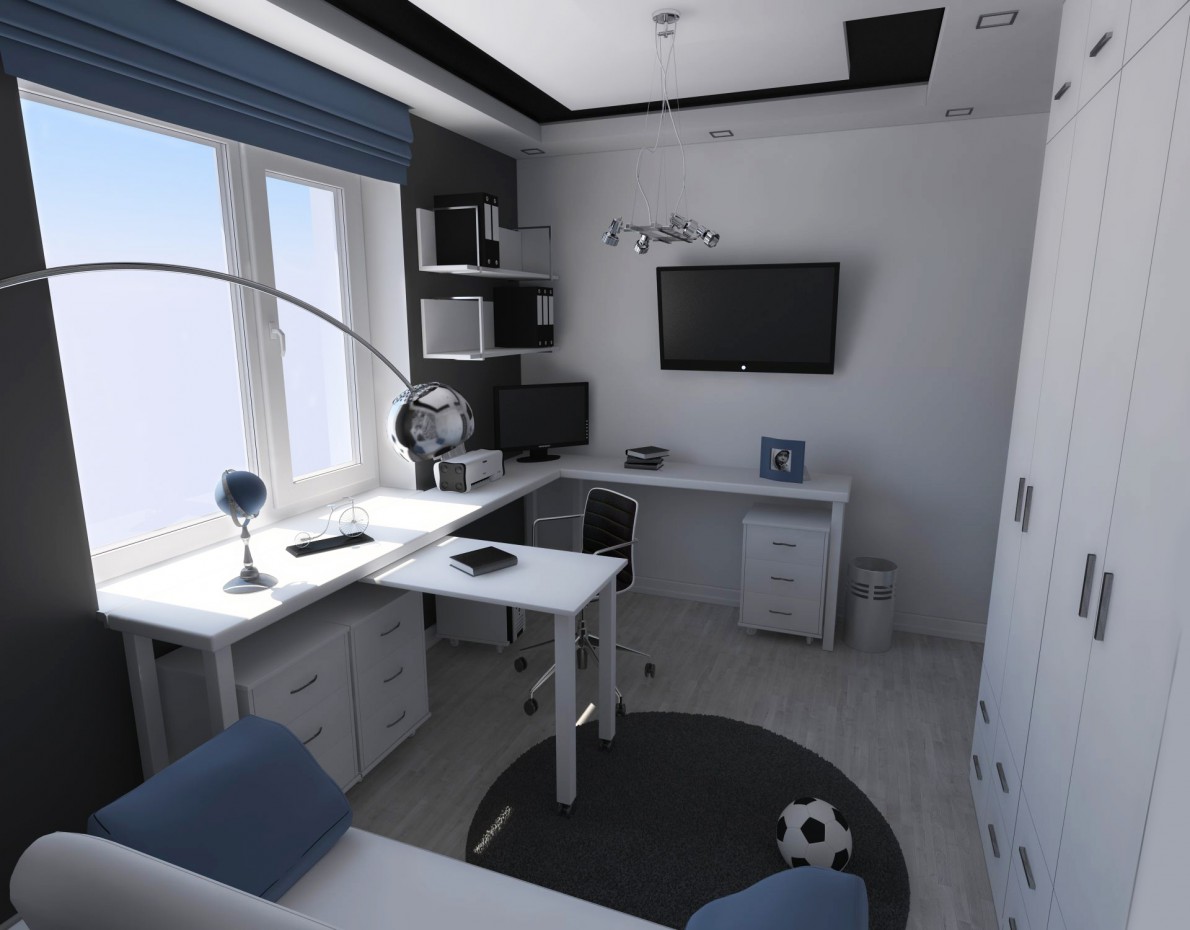 chambre pour adolescent dans 3d max vray image