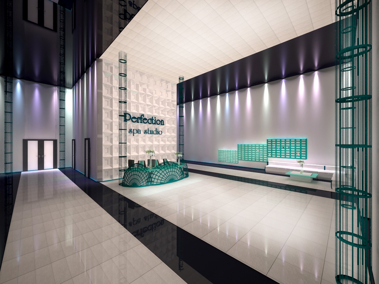 Spa Center Hall in 3d max vray immagine