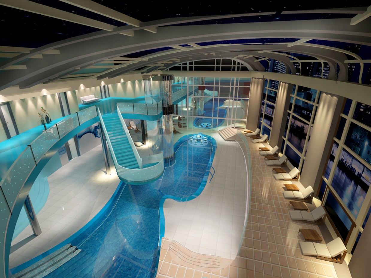 piscine dans 3d max vray image