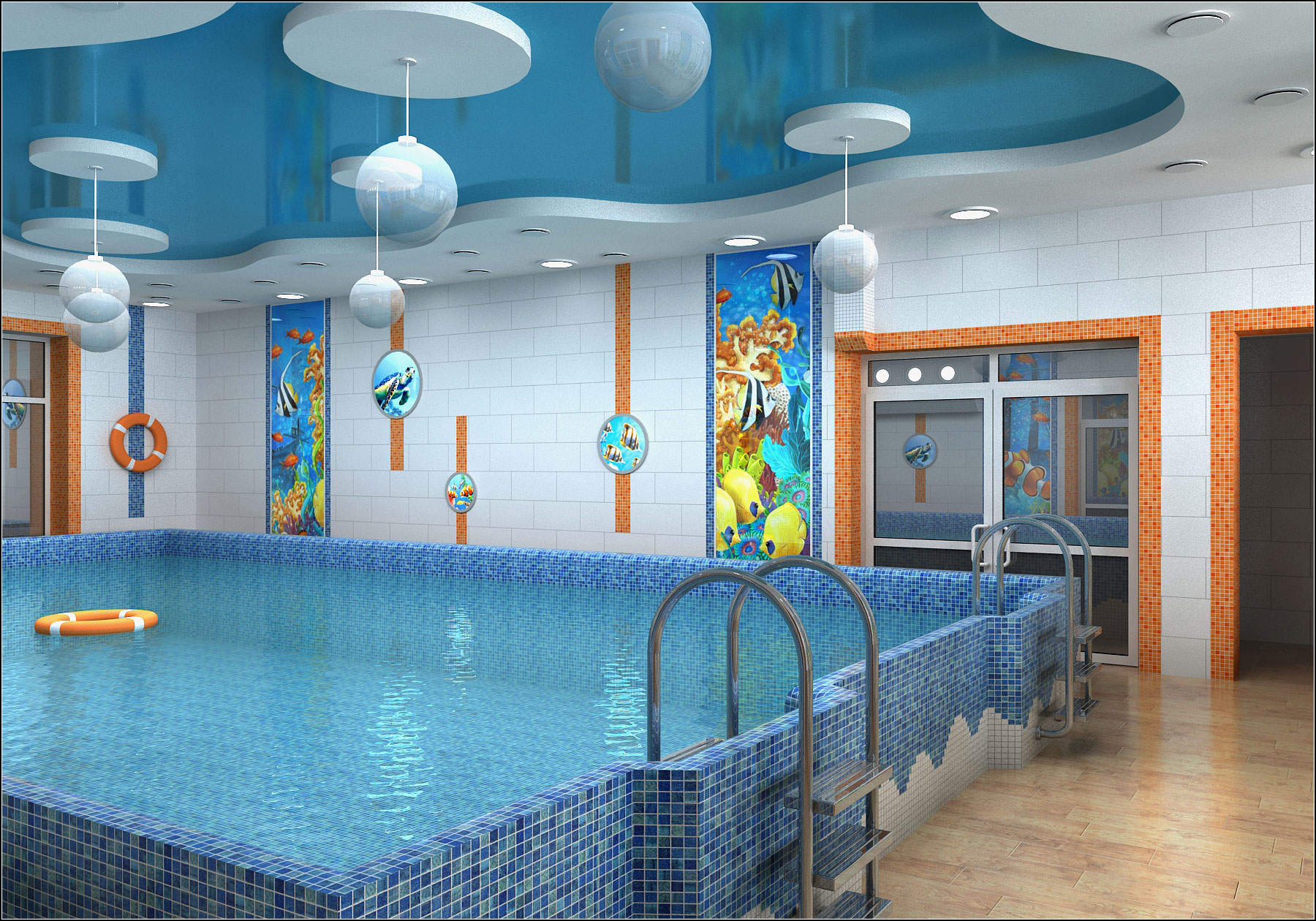 Projet d'aménagement intérieur d'une piscine pour enfants à Tchernihiv dans 3d max vray 1.5 image