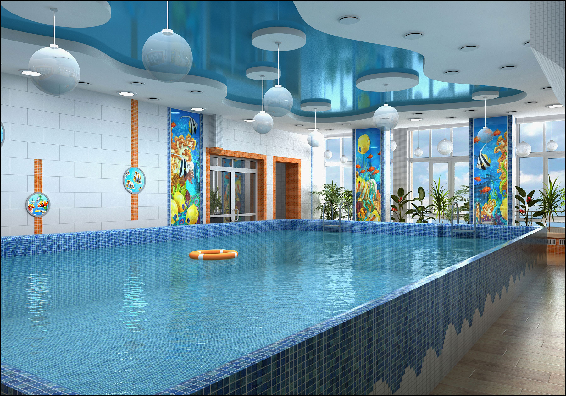 Projeto de design de interiores para piscina infantil em Chernihiv em 3d max vray 1.5 imagem