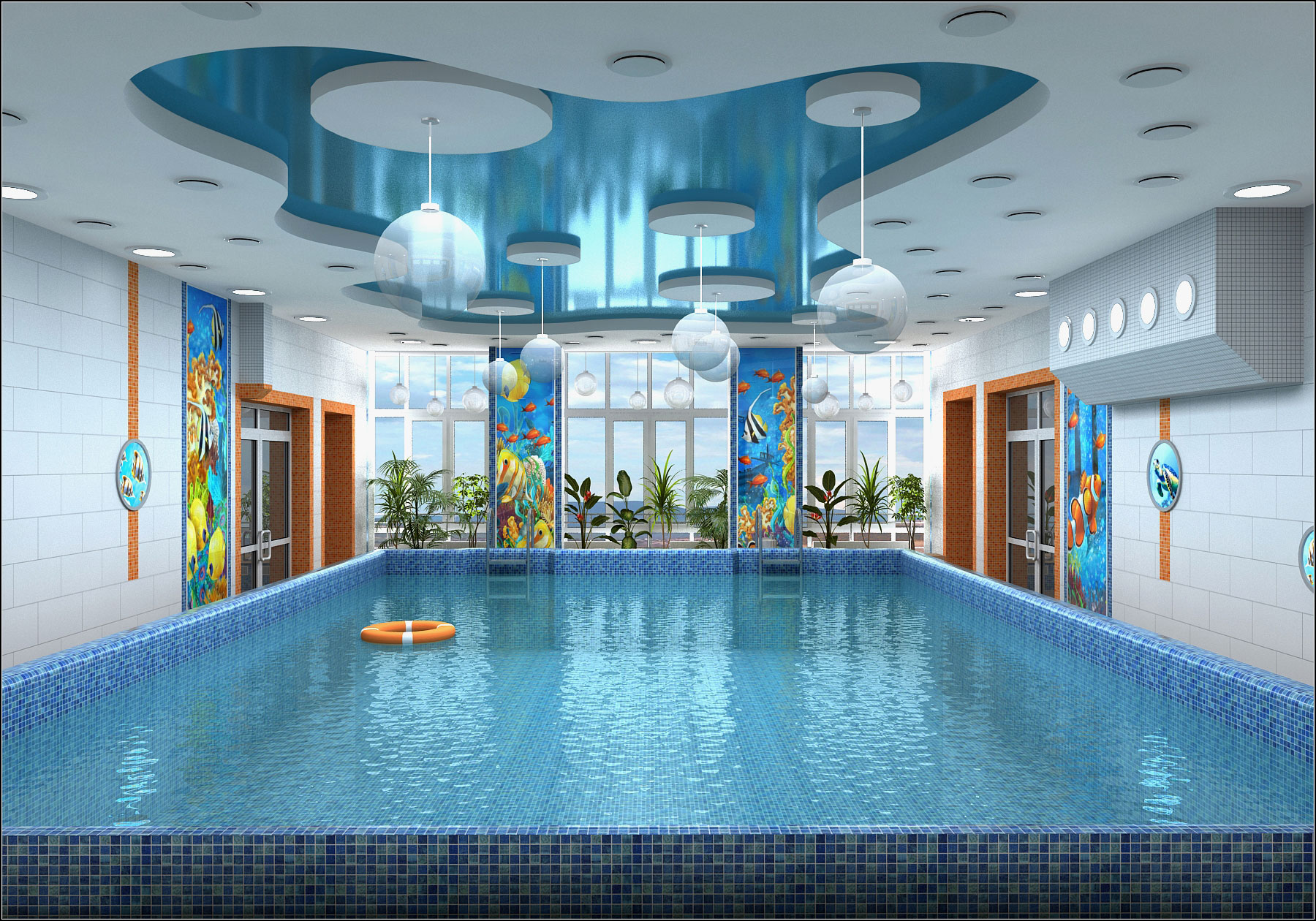 Projeto de design de interiores para piscina infantil em Chernihiv em 3d max vray 1.5 imagem