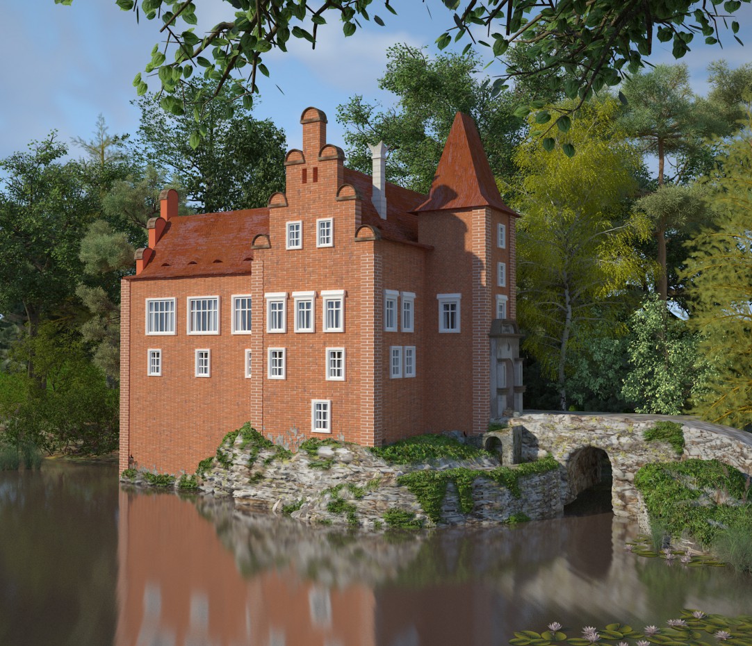 imagen de Castillo rojo en 3d max vray