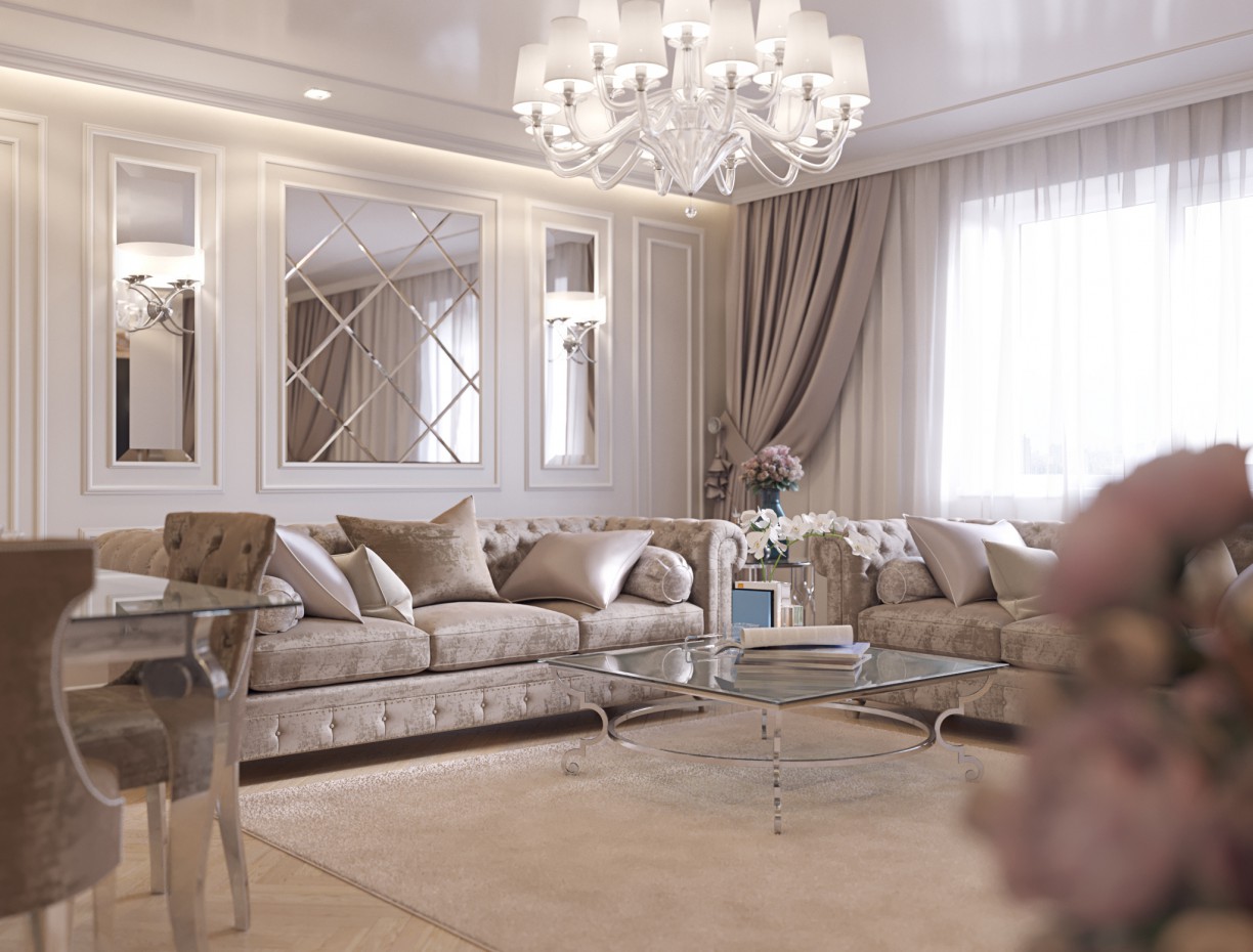 visualisation de salon dans 3d max corona render image