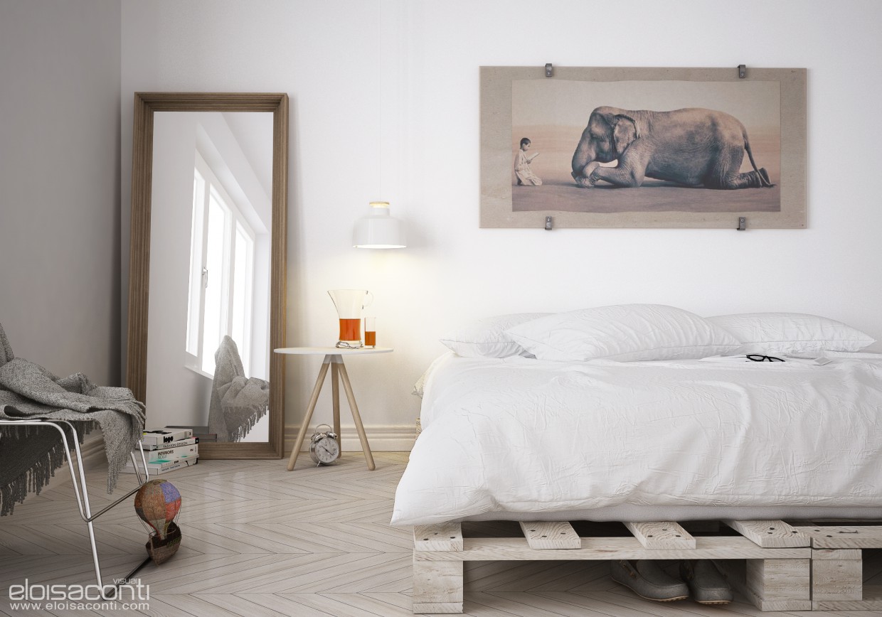 Easy bedroom... in Cinema 4d vray image