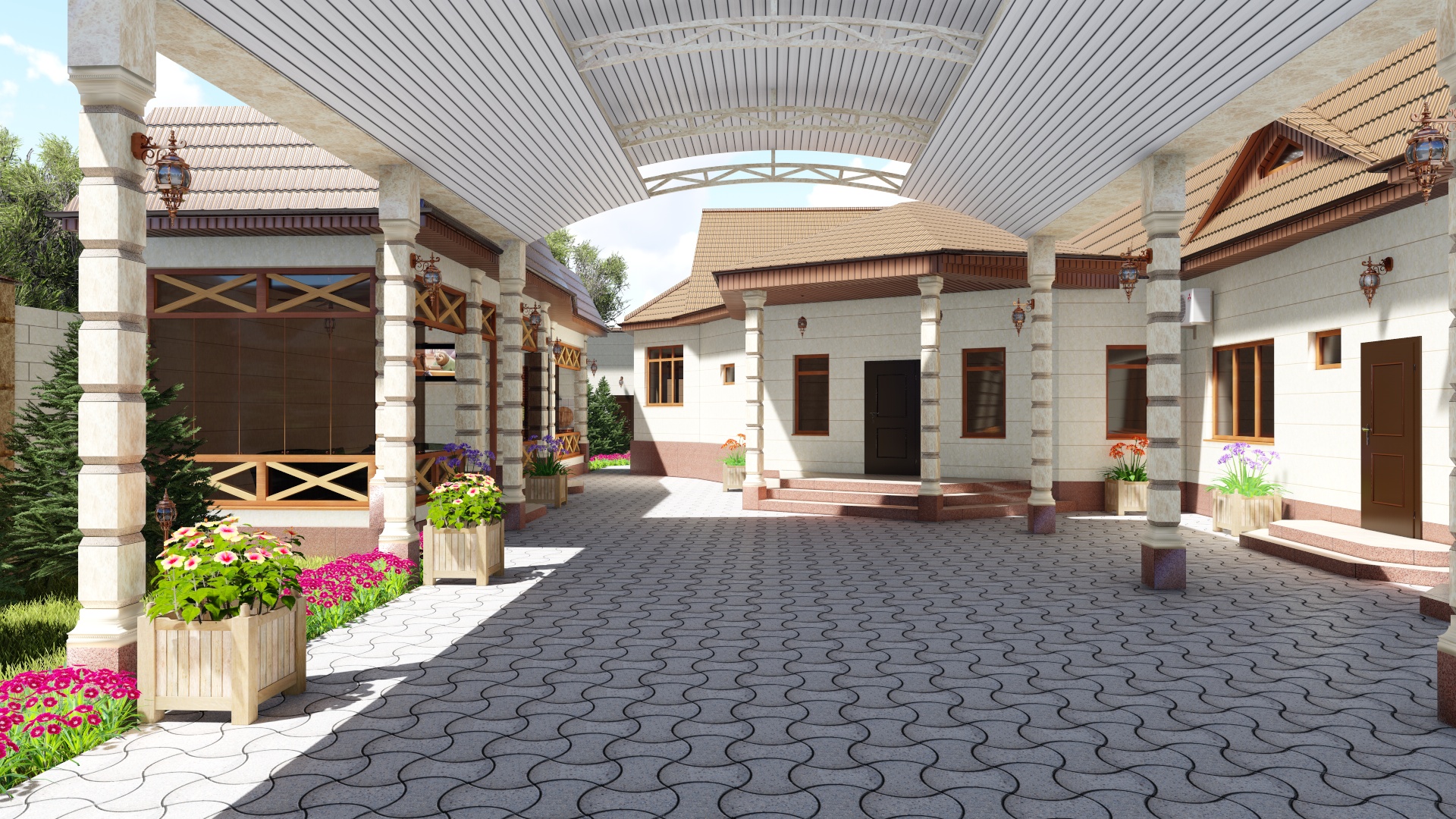 3D Design development of a home, summer terrace and carport. (Video attached) in Cinema 4d Other image