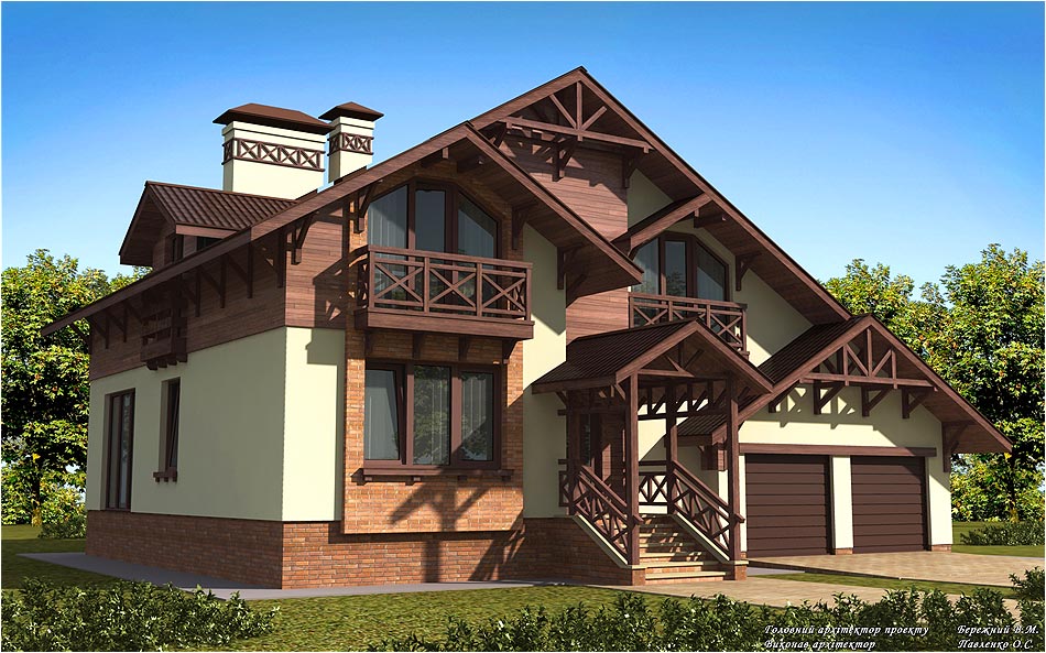 Projeto da casa em Chernigov em 3d max vray 1.5 imagem