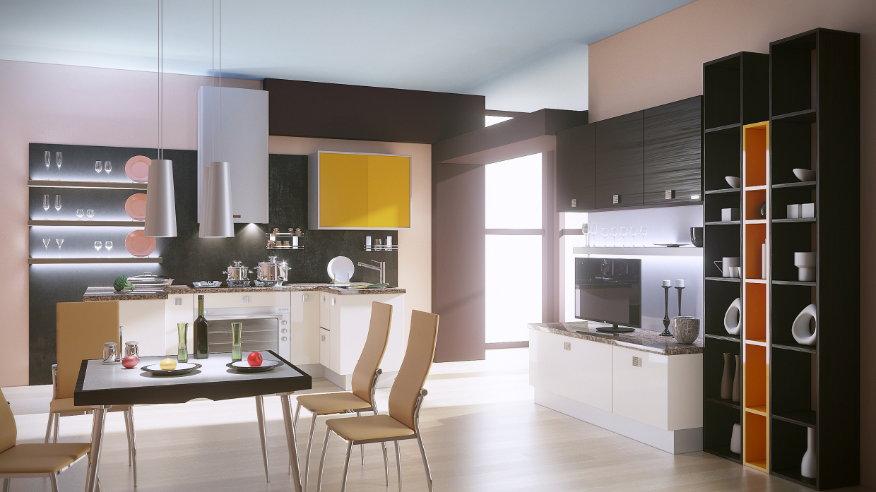 Cuisine dans 3d max corona render image