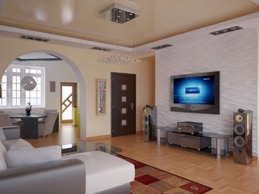 Living room in 3d max vray image