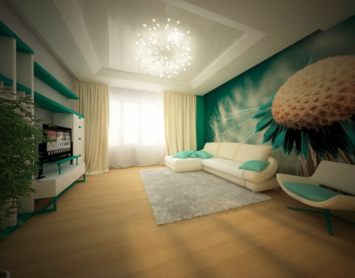 Living room in Cinema 4d vray image