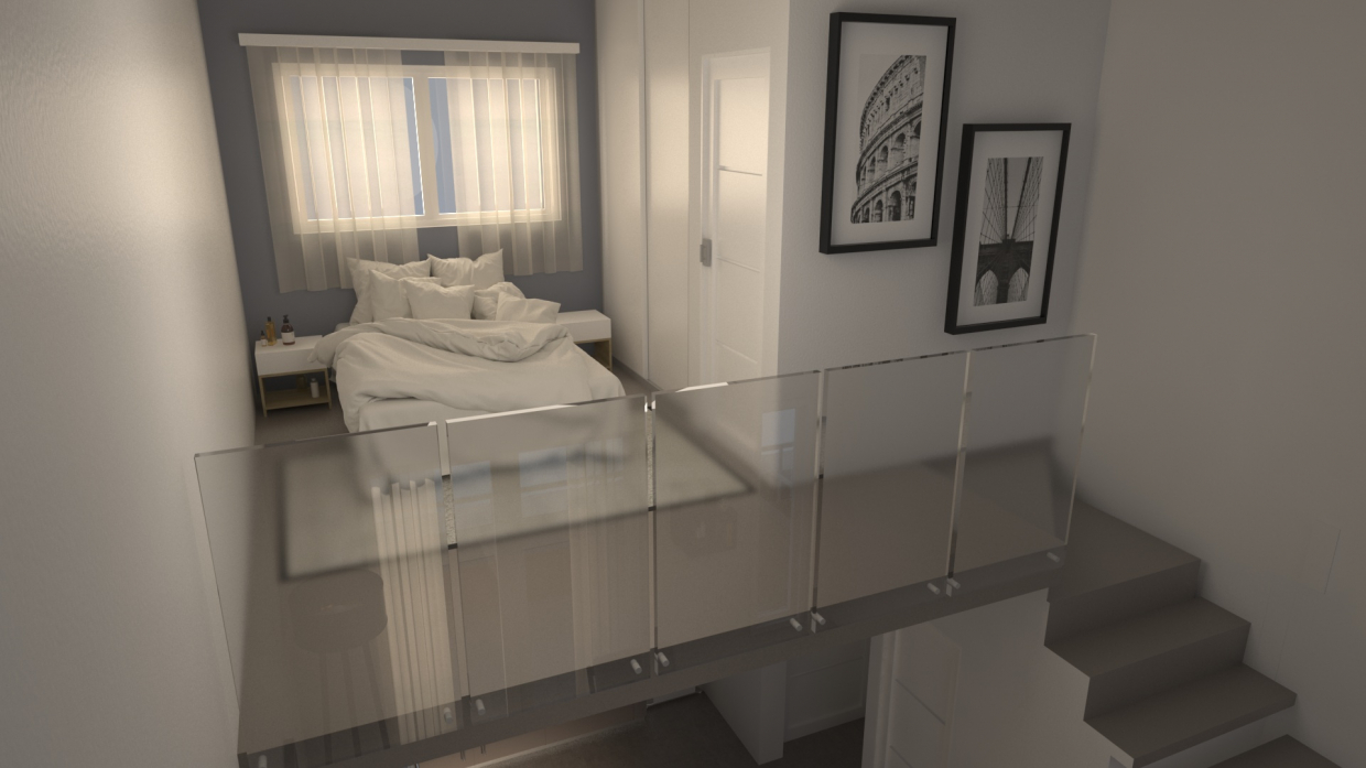 dormitorio in 3d max vray 3.0 immagine