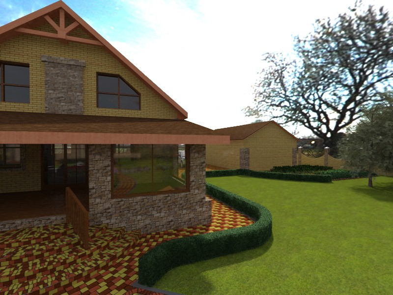 Exterior em 3d max vray imagem