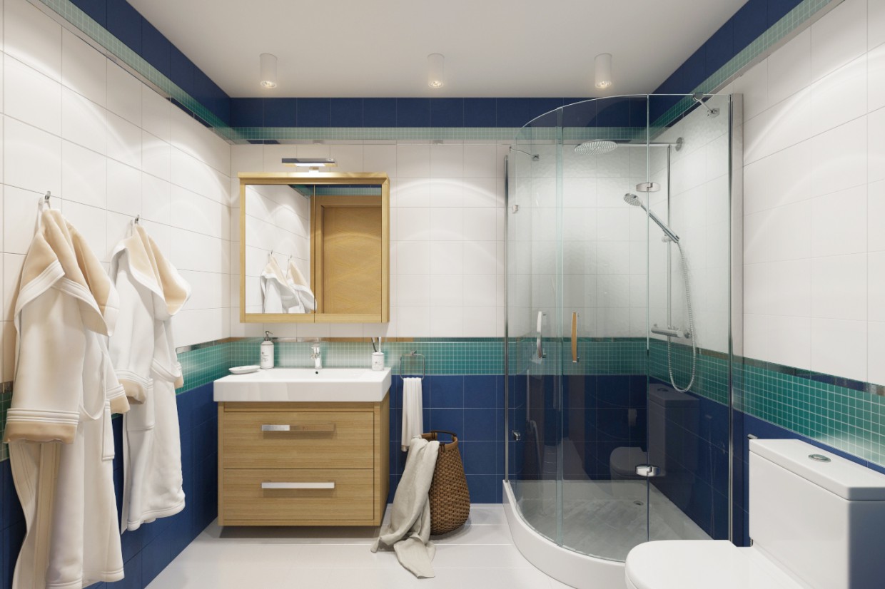 A Bathroom in 3d max vray image