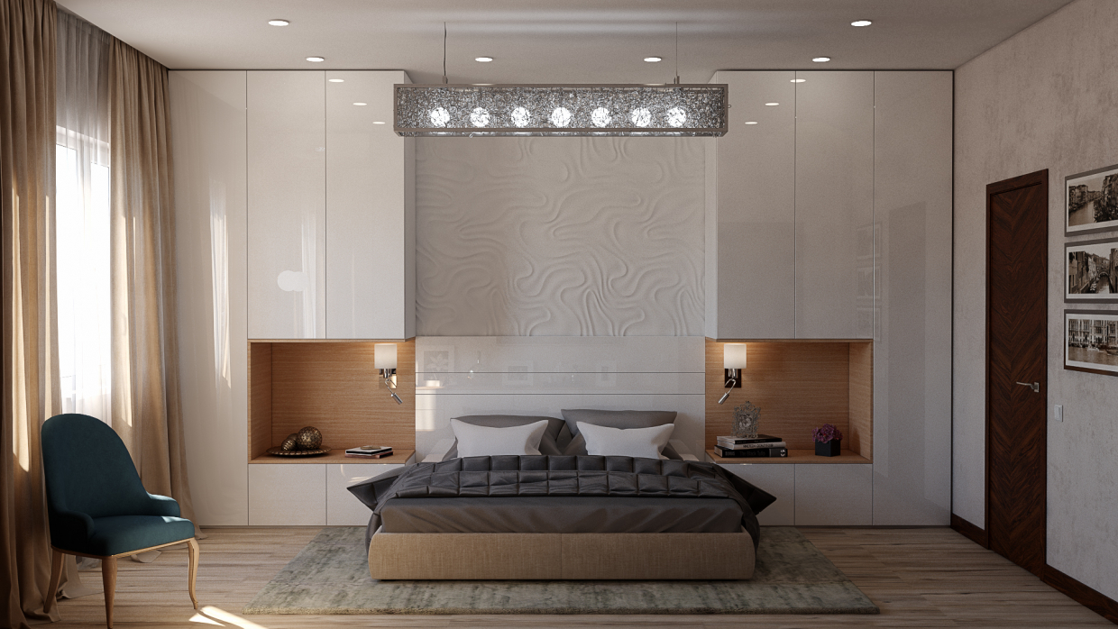 Camera da letto in 3d max vray 3.0 immagine