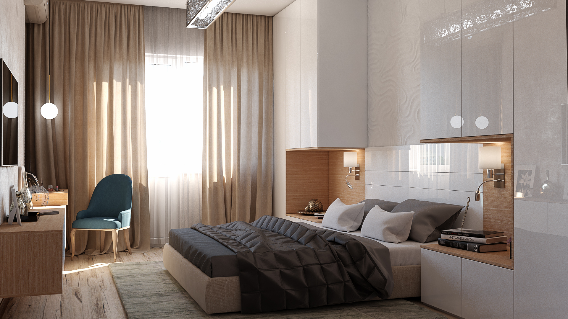 Chambre à coucher dans 3d max vray 3.0 image