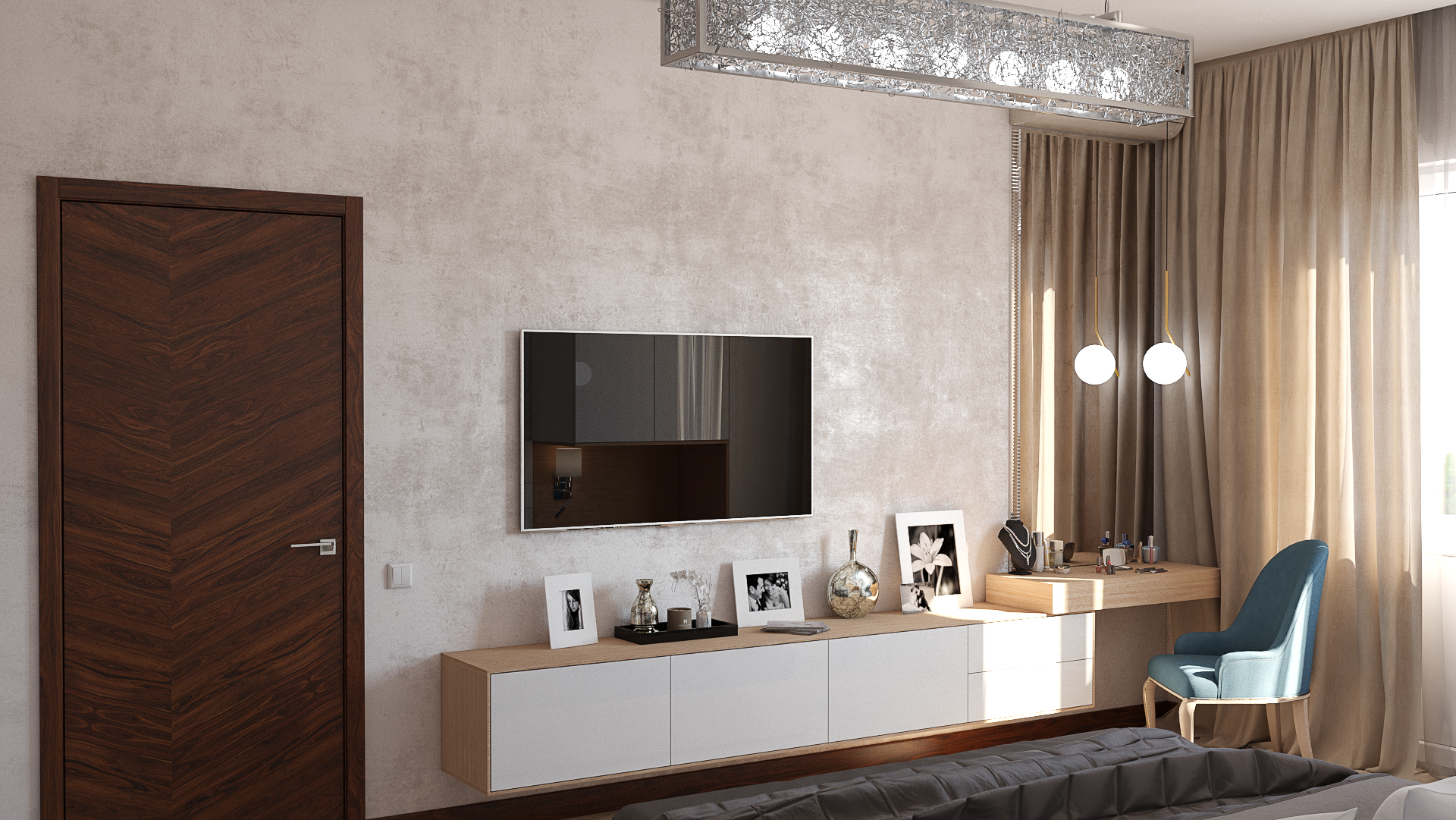 Chambre à coucher dans 3d max vray 3.0 image