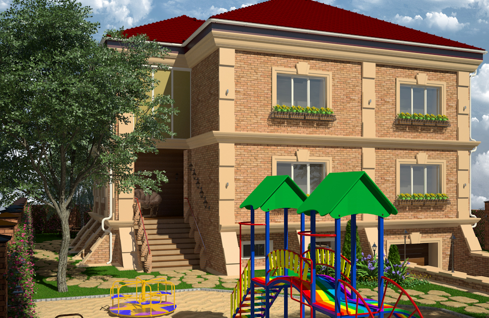 House_day aydınlatma in 3d max vray 3.0 resim