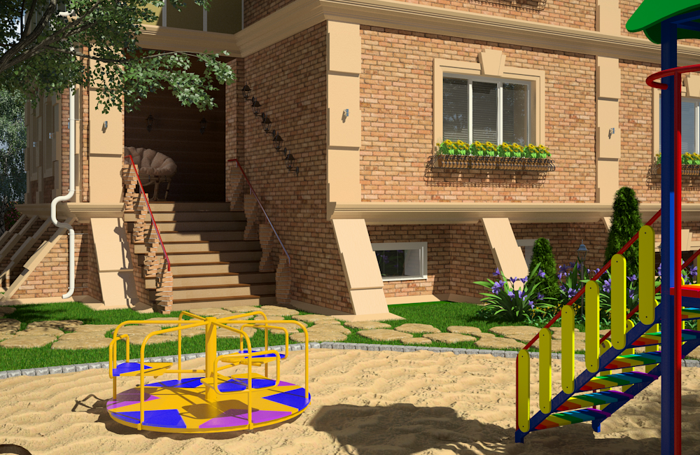 House_day aydınlatma in 3d max vray 3.0 resim