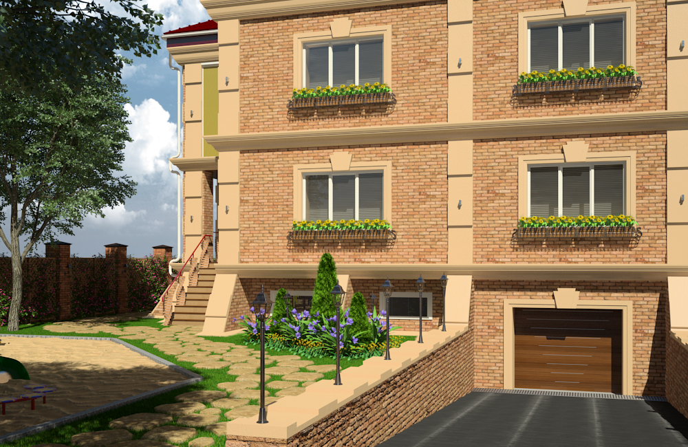 House_day aydınlatma in 3d max vray 3.0 resim