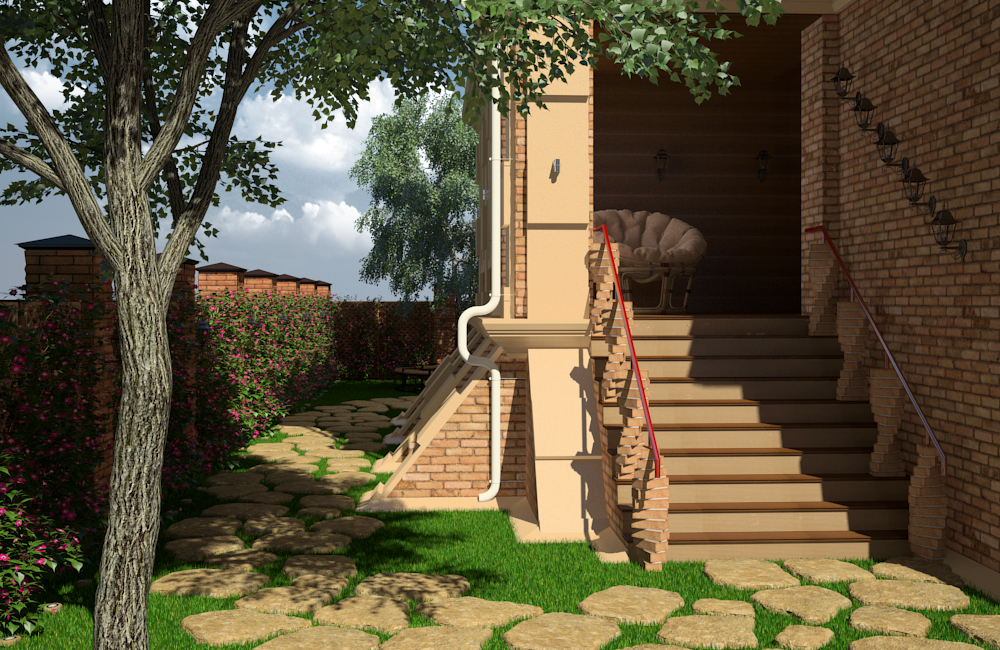 House_day aydınlatma in 3d max vray 3.0 resim