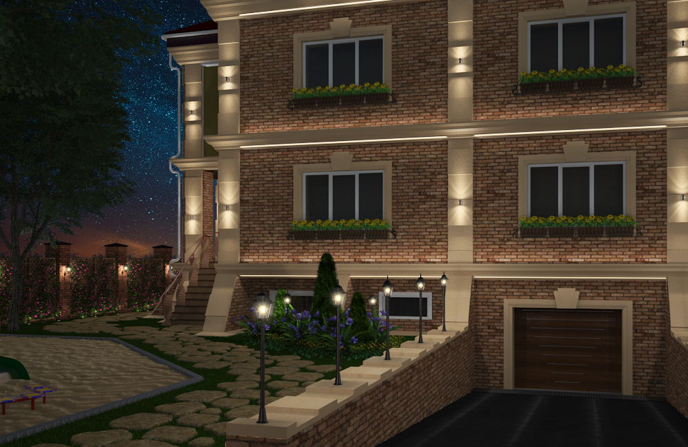 Illuminazione House_night in 3d max vray 3.0 immagine