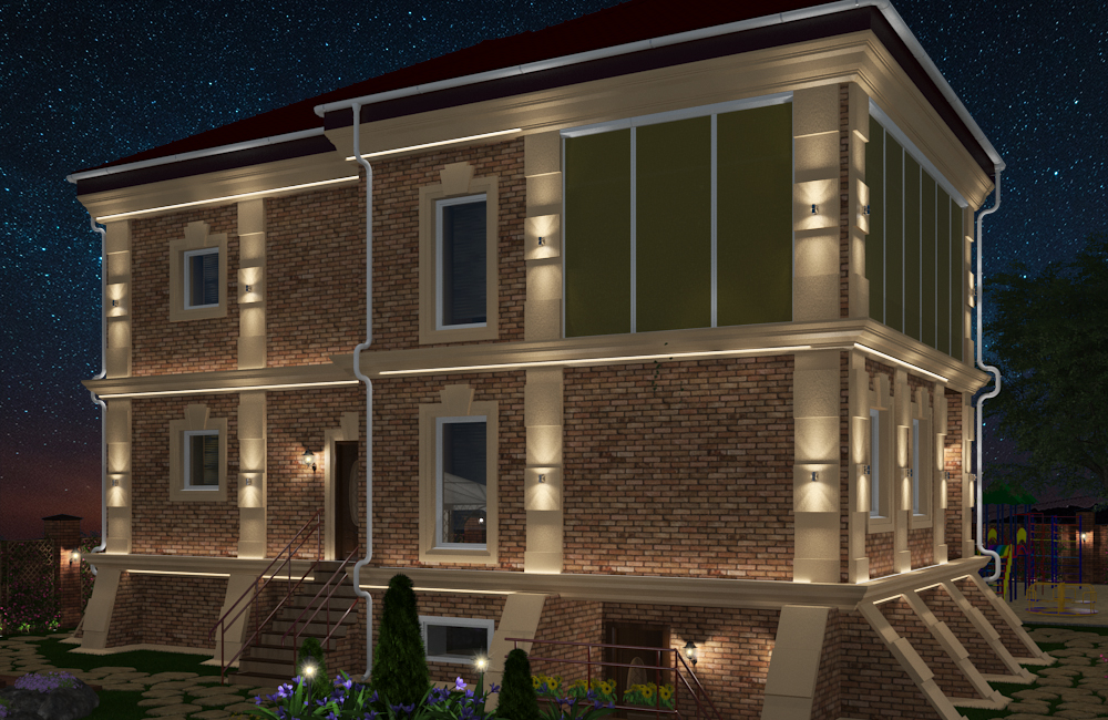 Illuminazione House_night in 3d max vray 3.0 immagine