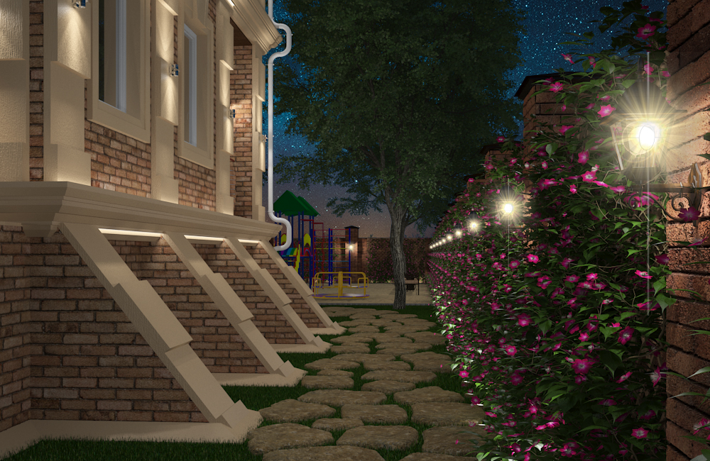 Illuminazione House_night in 3d max vray 3.0 immagine