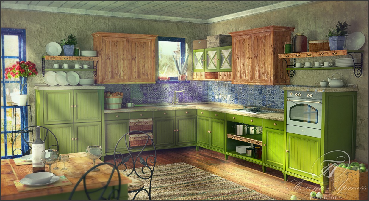 Cozinha em 3d max vray imagem