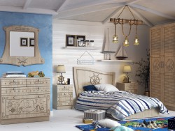 Quarto de crianças com um tema do mar