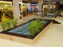 River with a fontain in a mall
