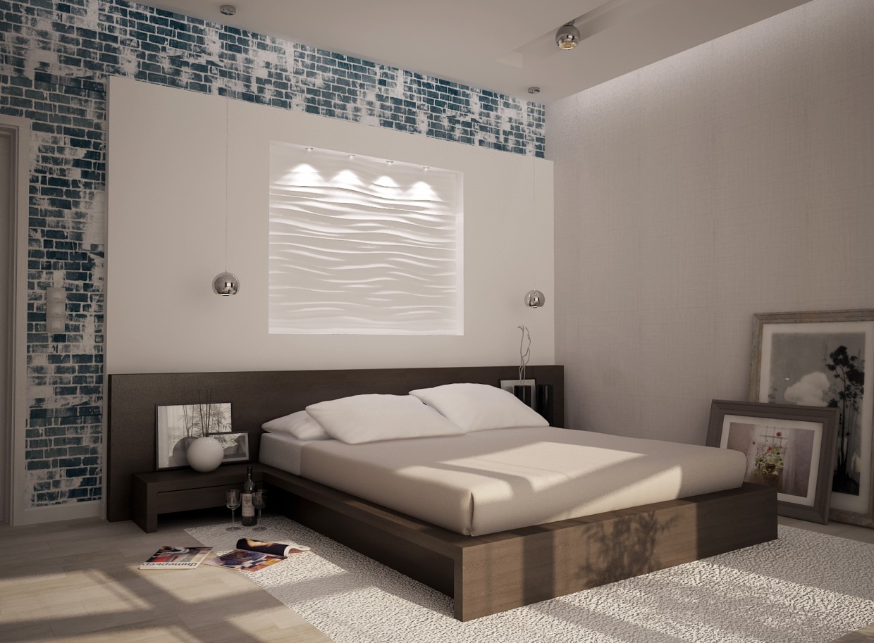 camera da letto in 3d max vray 2.0 immagine