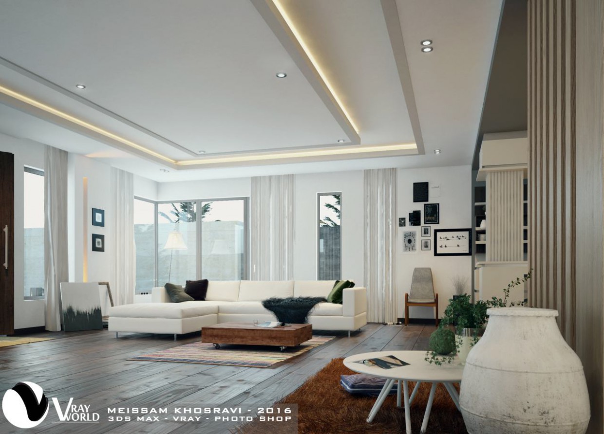 Oturma odası in 3d max vray 3.0 resim